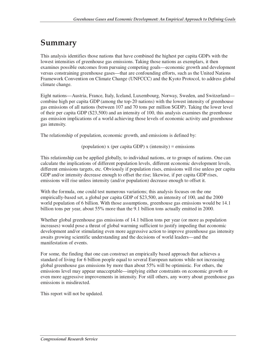 [20050204]RL32762_温室气体与经济发展：确定目标的经验方法.pdf_第2页