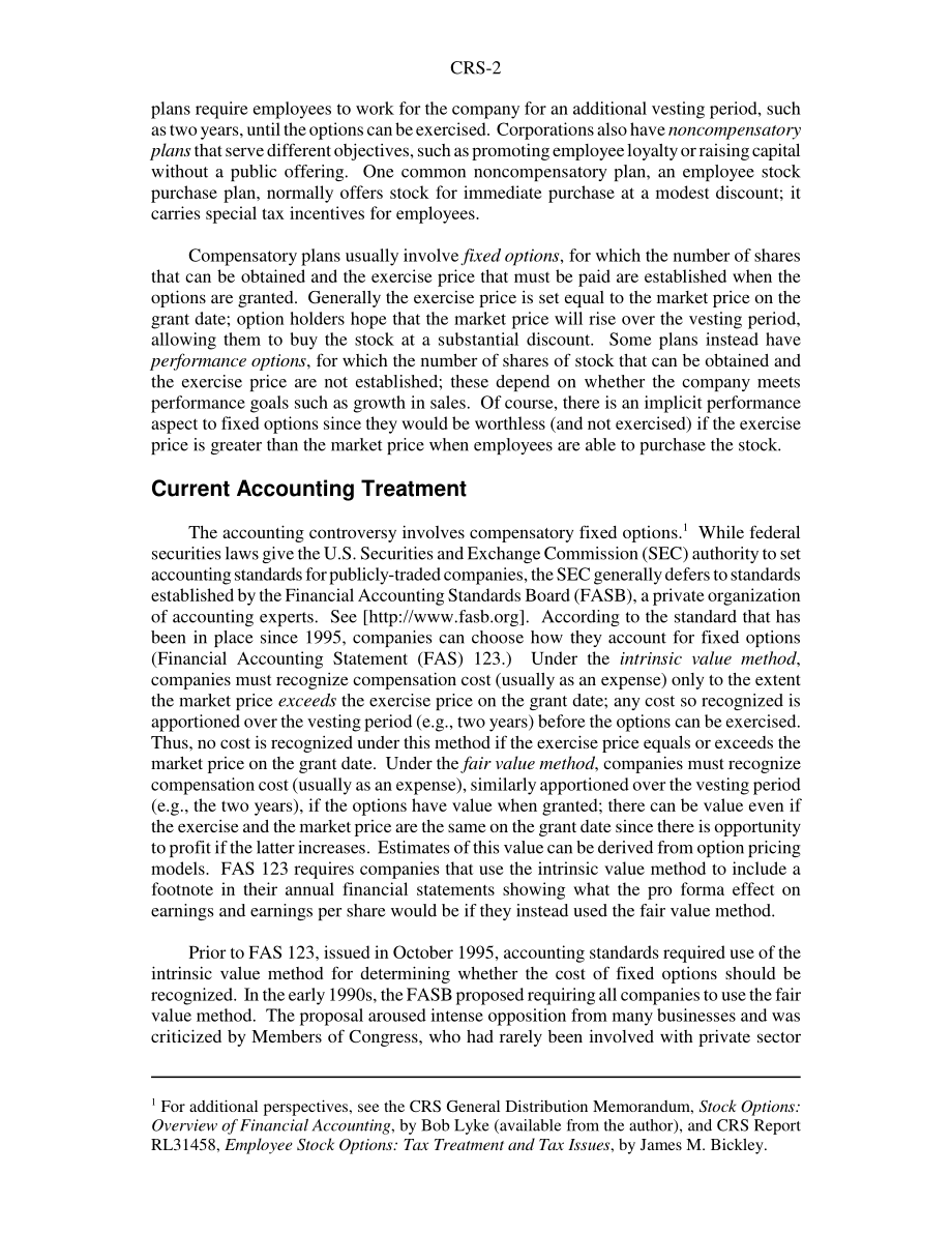 [20051115]RS21392_股票期权：会计问题及其后果.pdf_第2页