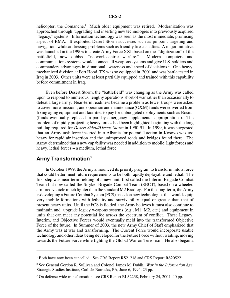 [20040311]RS20787_军队转型与现代化：国会概况和议题.pdf_第2页