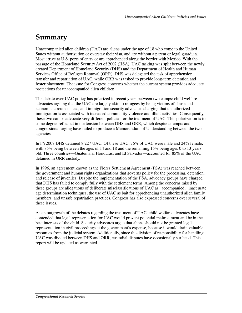[20080131]RL33896_孤身外籍儿童：政策和问题.pdf_第2页
