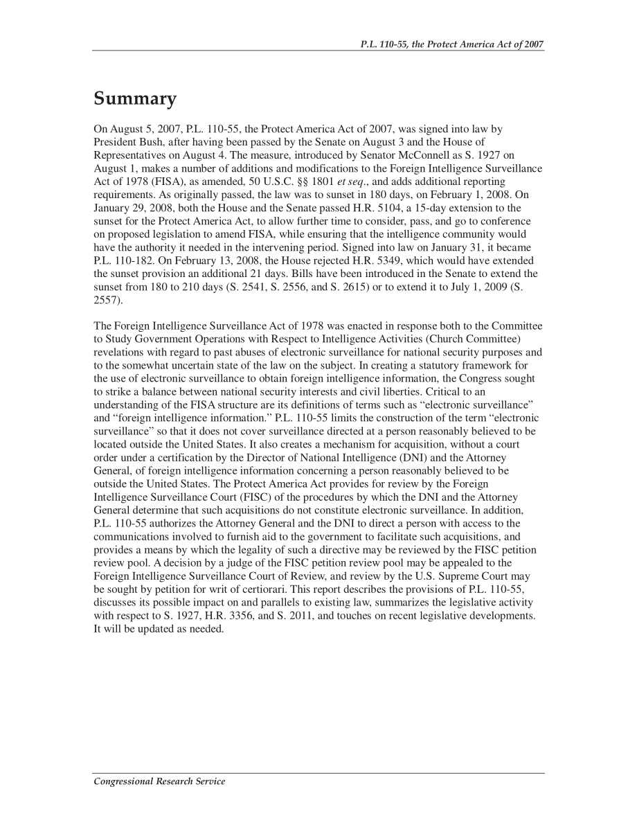 [20080214]RL34143_P、 L110-55《2007年保护美国法案》：修改《外国情报监视法》.pdf_第2页