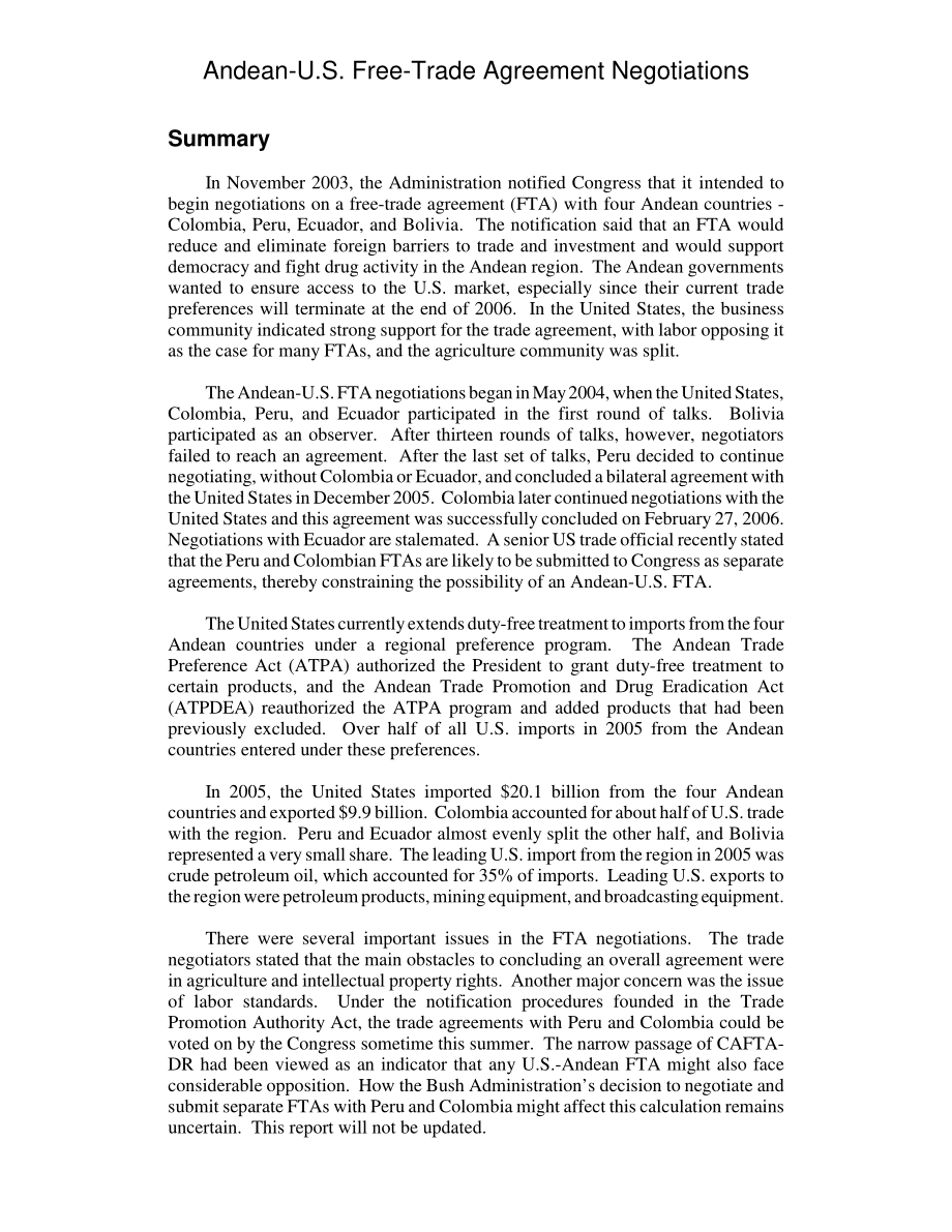 [20060314]RL32770_安第斯-美国自由贸易协定谈判.pdf_第2页
