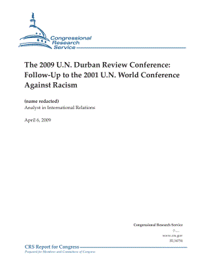 [20090406]RL34754_2009年联合国德班审查会议：2001年联合国会议的后续行动世界反种族主义大会.pdf