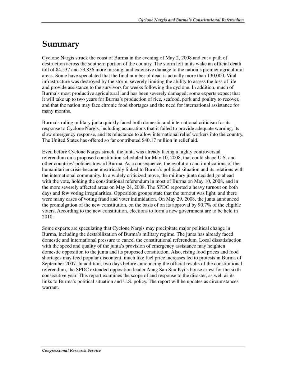 [20080630]RL34481_纳尔吉斯飓风与缅甸宪法公投.pdf_第2页
