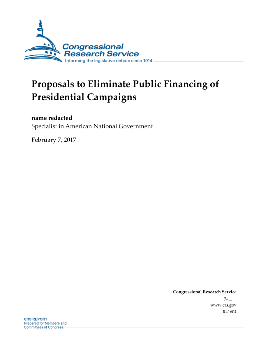 [20170207]R41604_取消总统竞选公共资金的提案.pdf_第1页