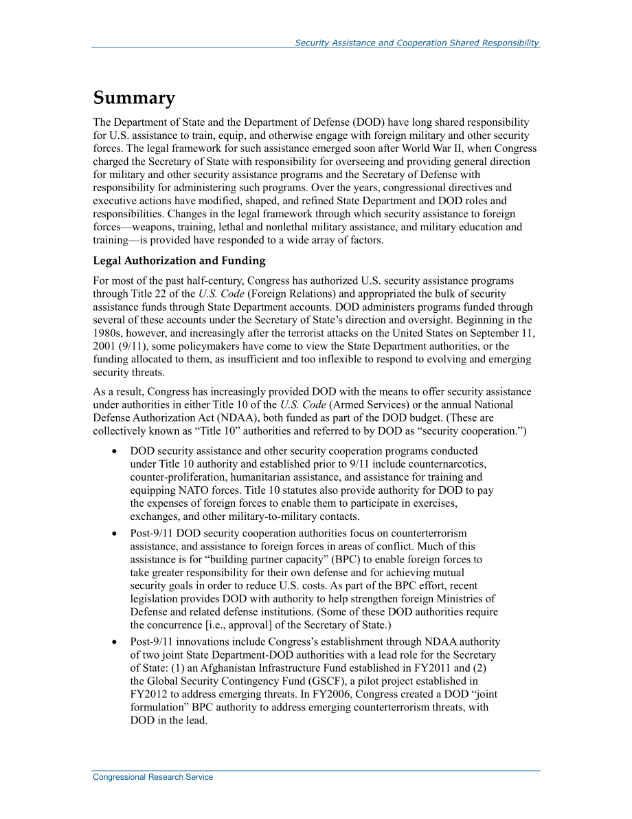 [20160526]R44444_安全援助与合作：国务院和国防部的共同责任.pdf_第2页