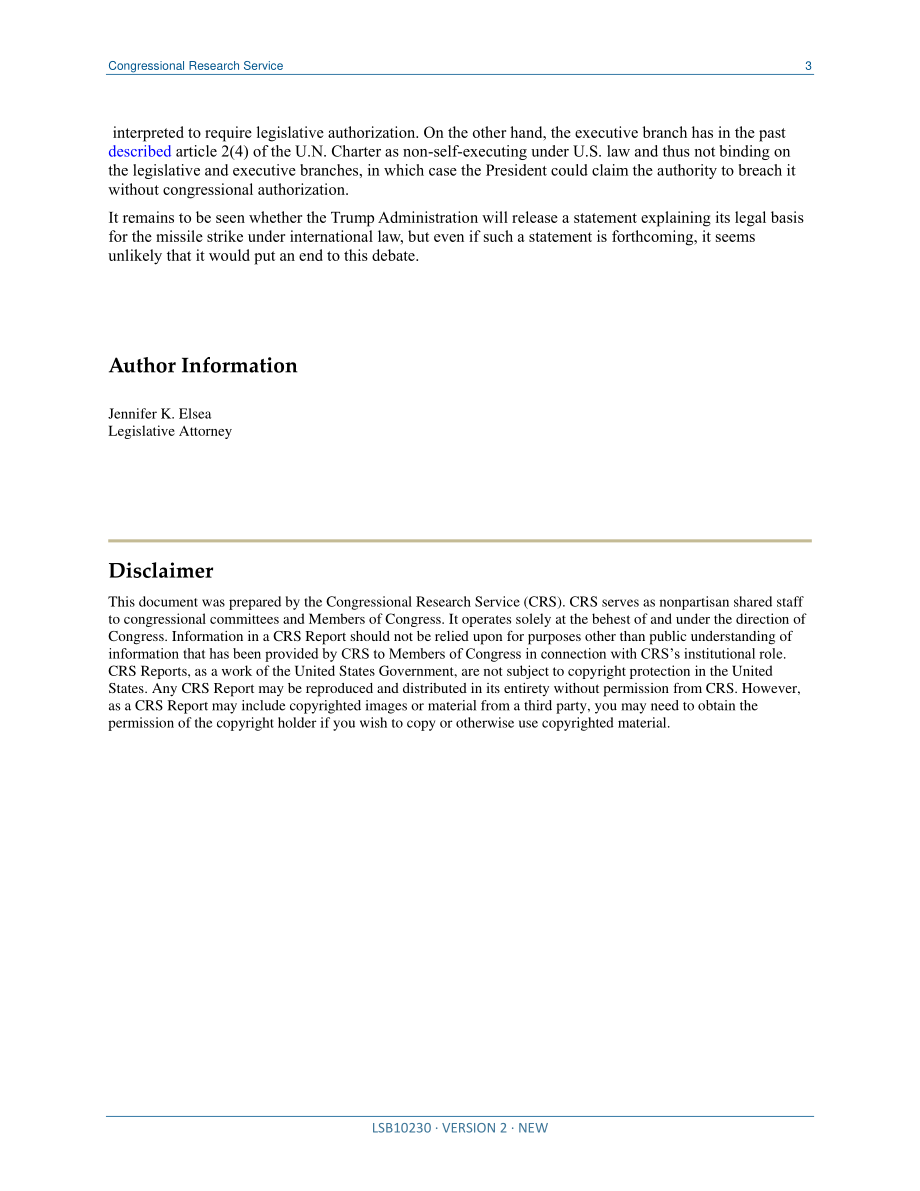 [20170417]LSB10230_美国打击叙利亚空军基地：根据国际法是否合法？ .pdf_第3页