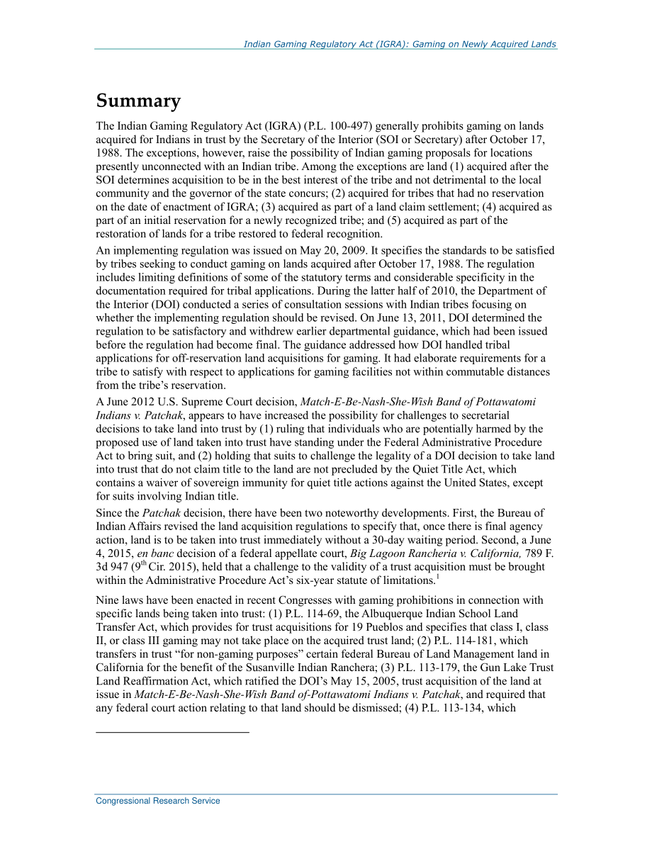 [20160823]RL34325_印度博彩监管法案（IGRA）：在新收购的土地上赌博.pdf_第2页