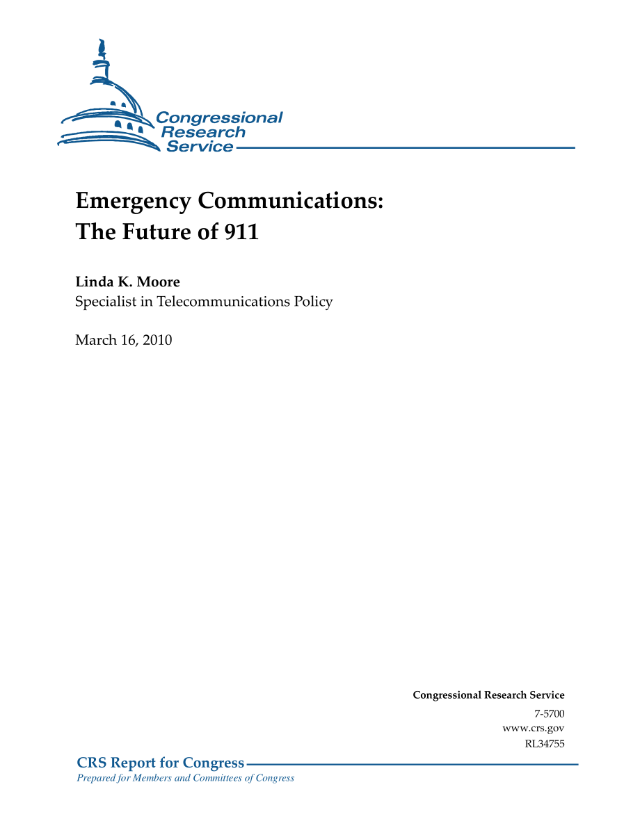 [20100316]RL34755_应急通信：911的未来.pdf_第1页