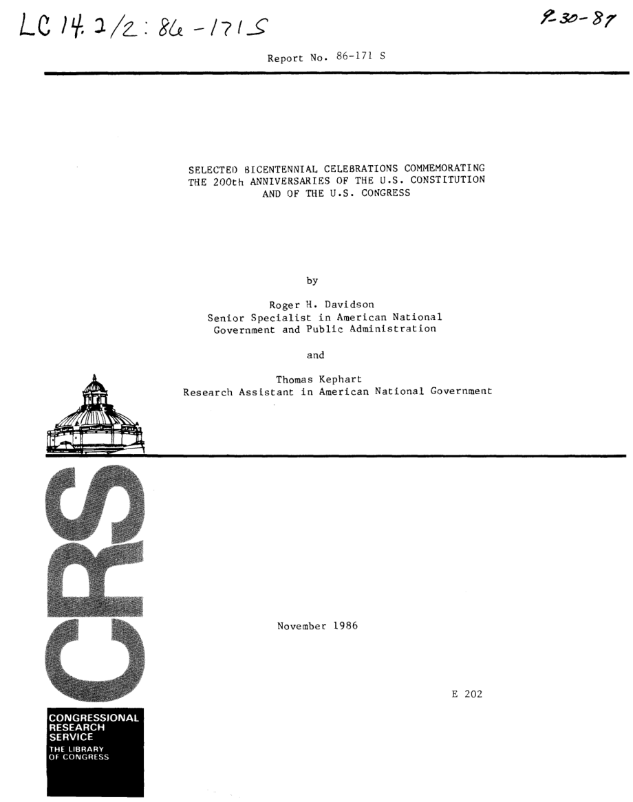 [19861101]86-171S_纪念美国宪法和国会200周年的精选200周年庆典.pdf_第1页