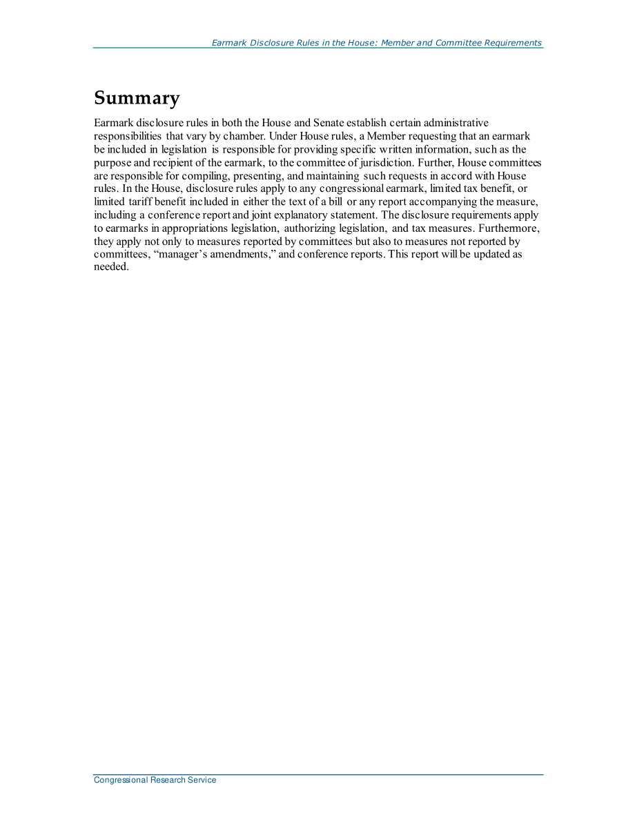 [20210311]RS22866_众议院专用披露规则：成员和委员会要求.pdf_第2页