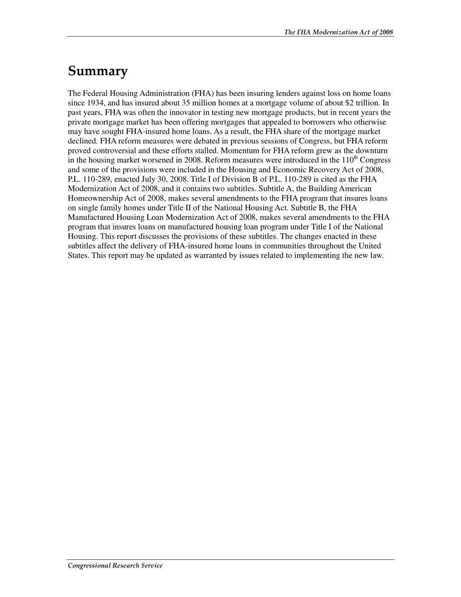 [20090225]R40243_2008年FHA现代化法案.pdf_第2页