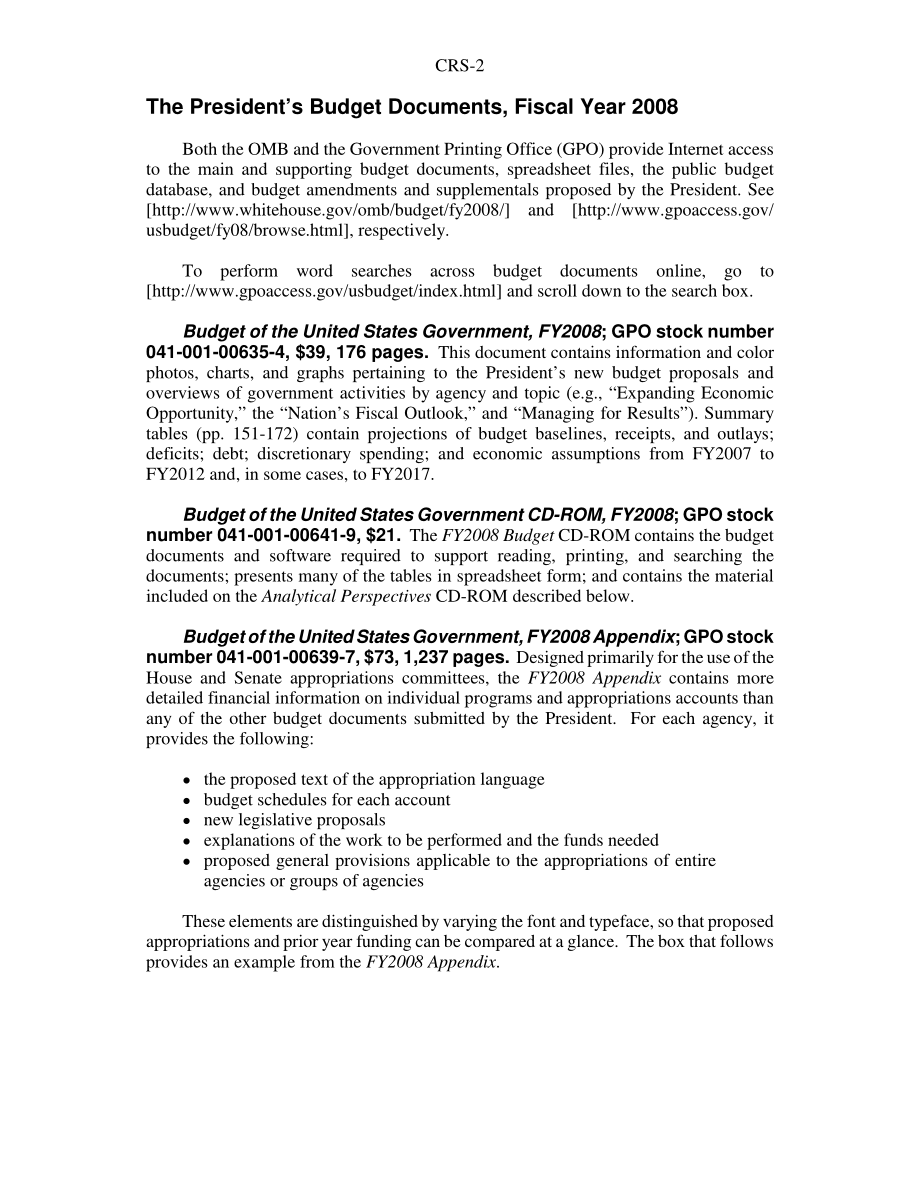 [20070829]RS22605_2008财年预算文件：互联网接入和GPO可用性.pdf_第2页