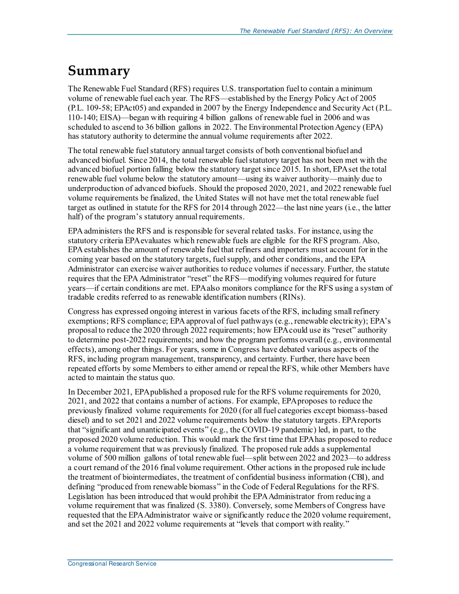 [20220131]R43325_可再生燃料标准（RFS）：概述.pdf_第2页