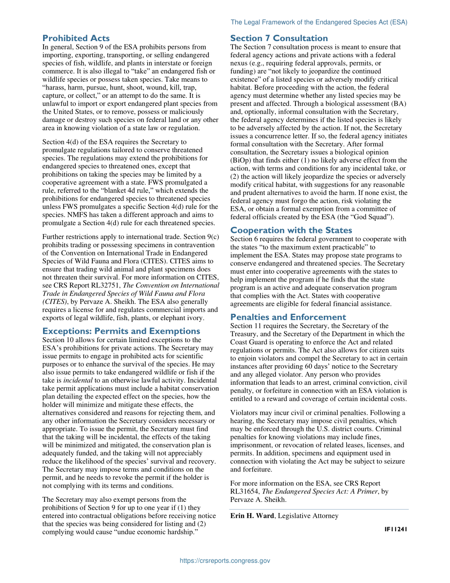 [20190605]IF11241_《濒危物种法》（ESA）的法律框架.pdf_第2页