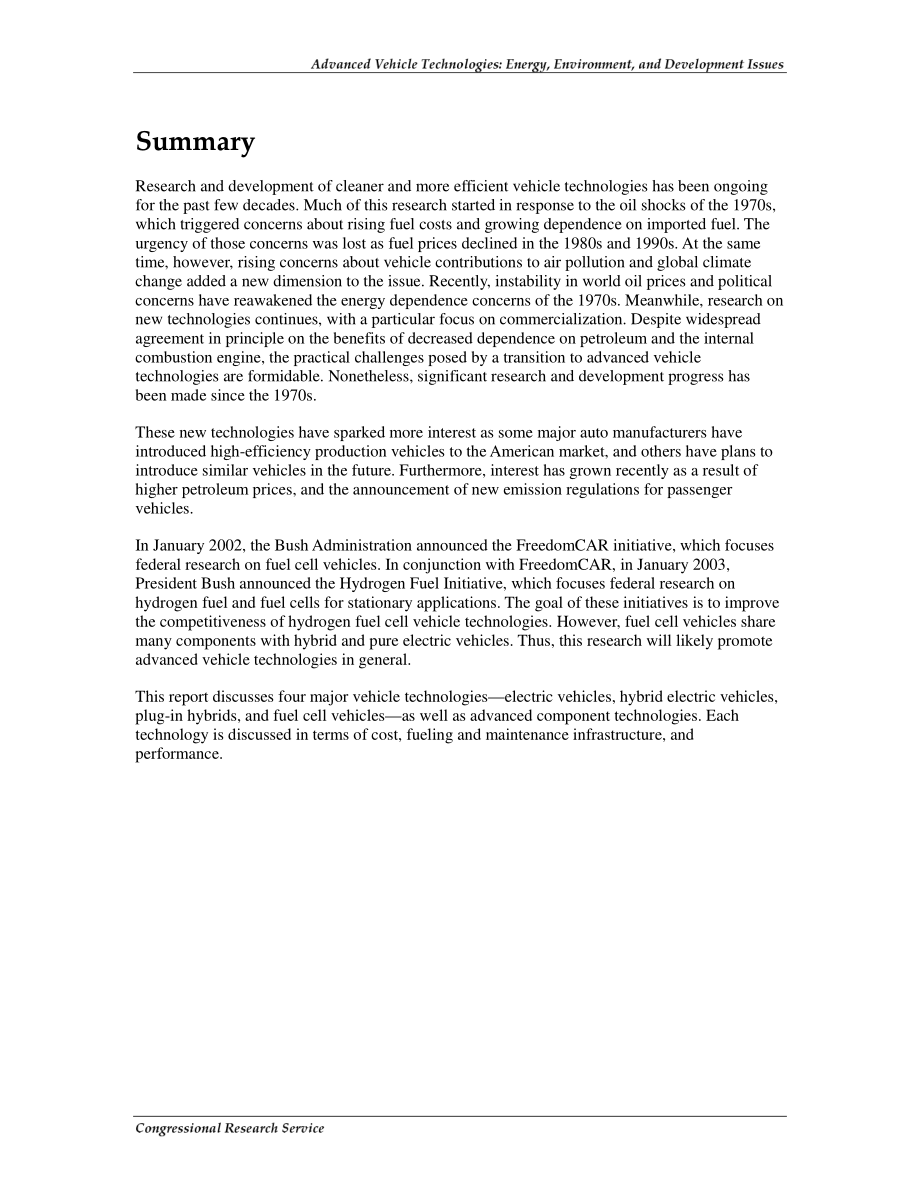 [20071206]RL30484_先进的车辆技术：能源、环境和发展问题.pdf_第2页