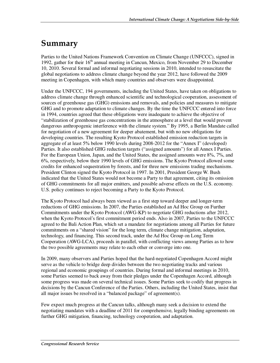 [20101118]R41494_国际气候变化：并肩谈判.pdf_第2页