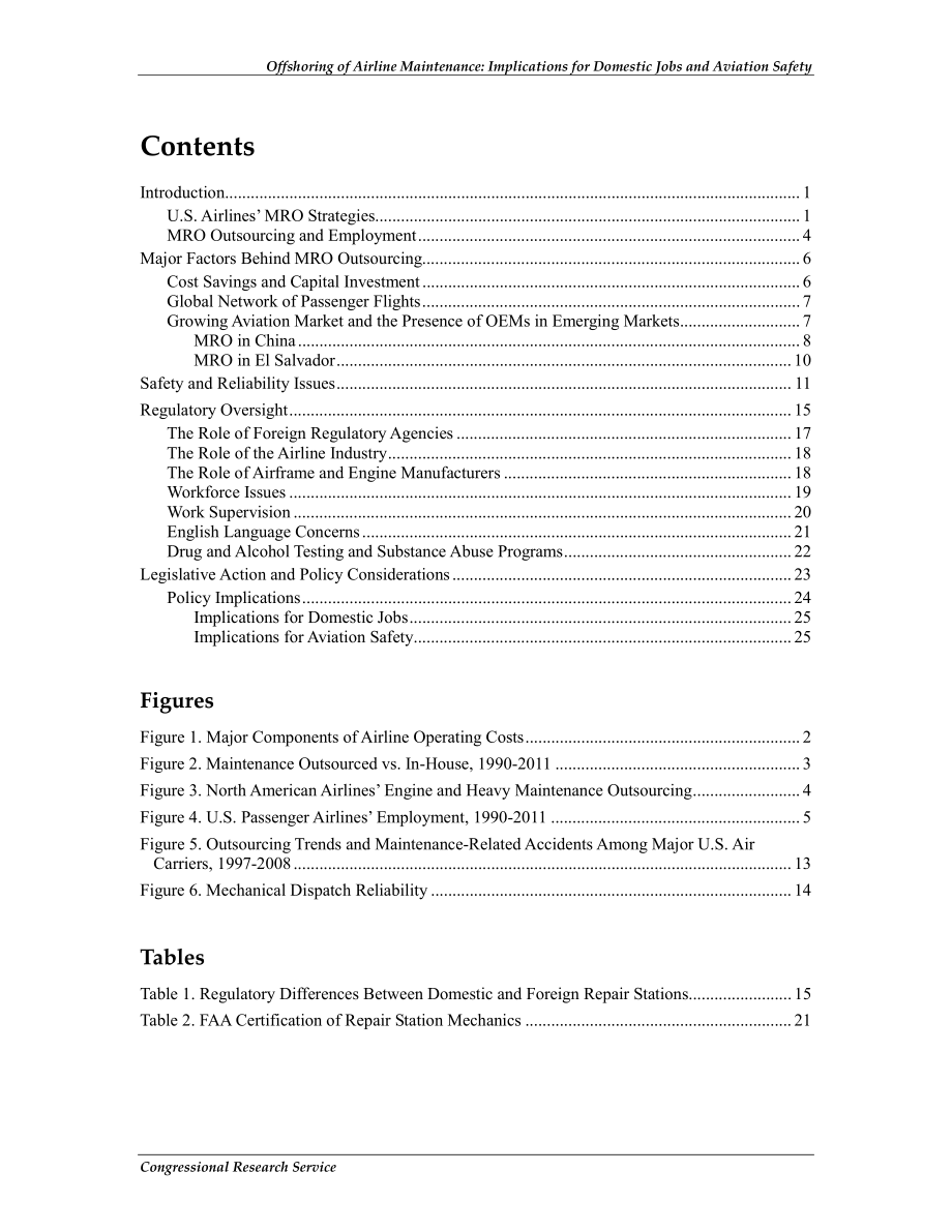 [20121221]R42876_航空公司维护外包：对国内就业和航空安全的影响.pdf_第3页
