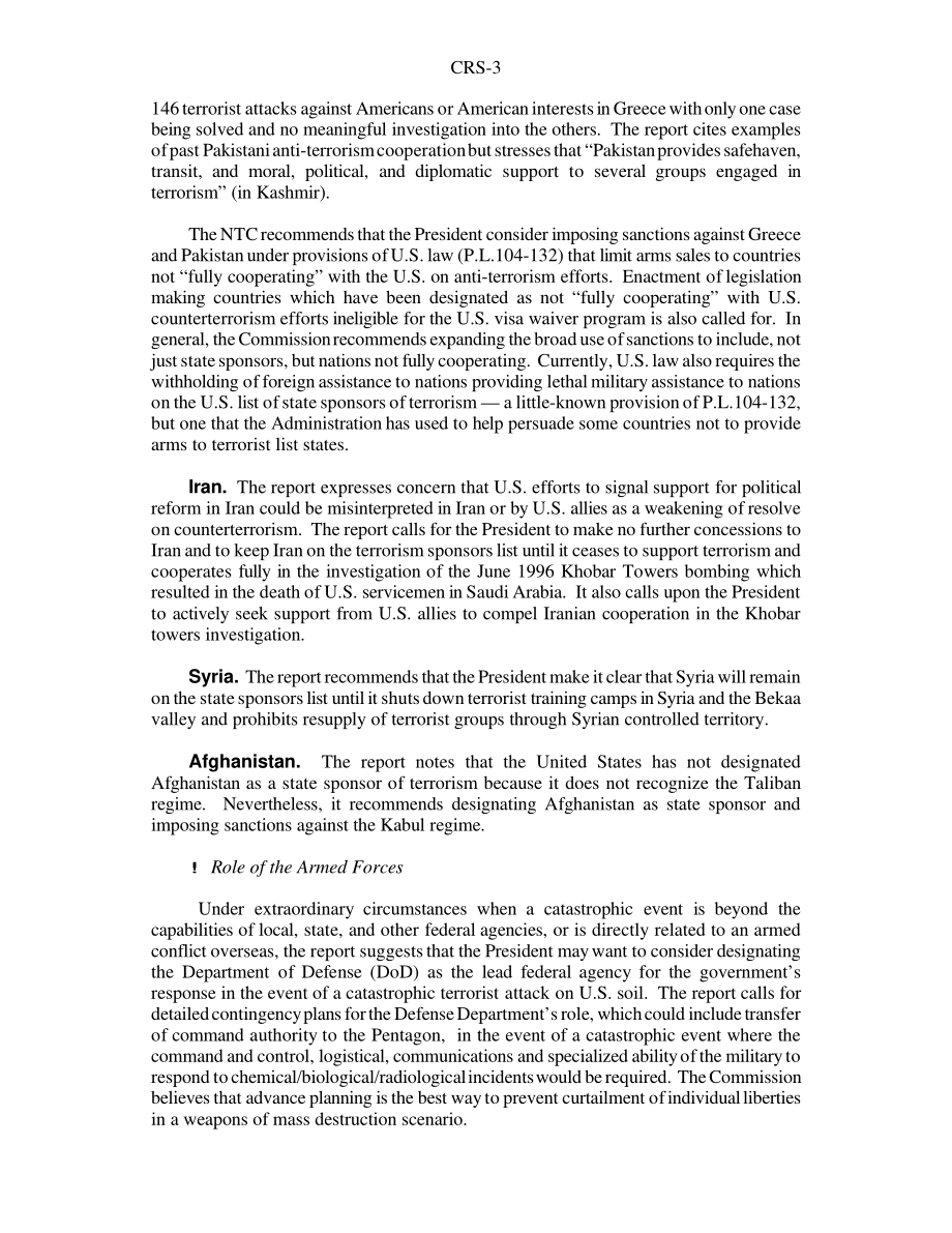 [20010206]RS20598_国家恐怖主义委员会报告：国会背景和议题.pdf_第3页