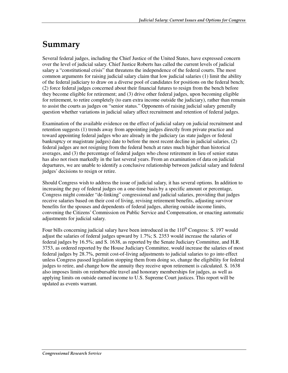 [20080916]RL34281_司法工资：当前问题和国会的选择.pdf_第2页