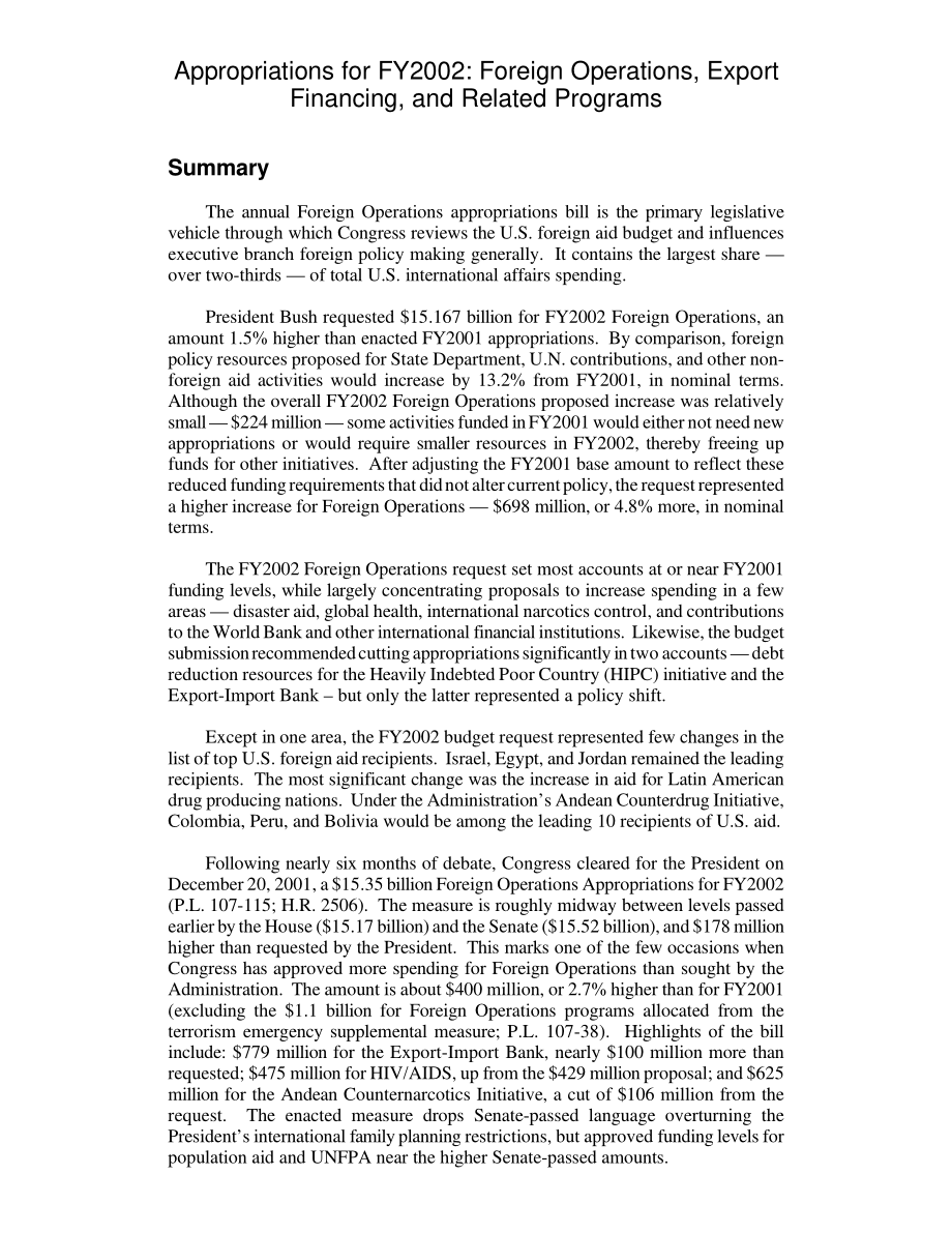 [20020204]RL31011_2002财年拨款：国外业务、出口融资和相关计划.pdf_第3页