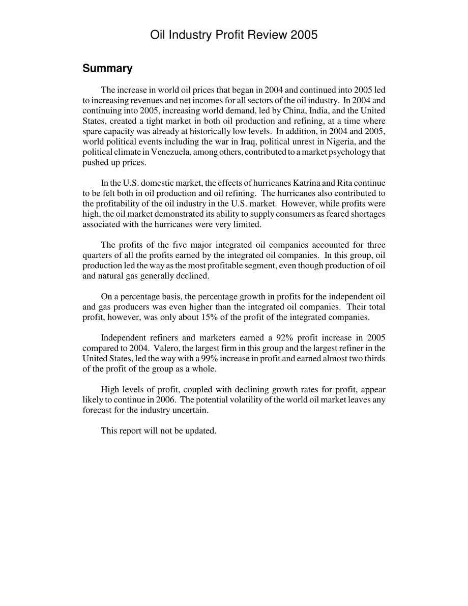 [20070112]RL33373_2005年石油行业利润回顾.pdf_第2页