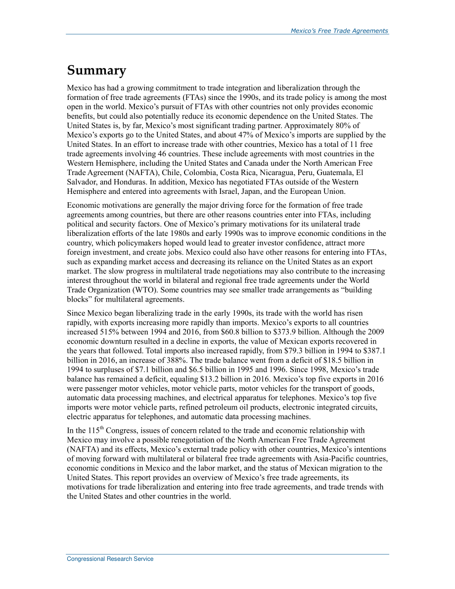 [20170425]R40784_墨西哥的自由贸易协定.pdf_第2页