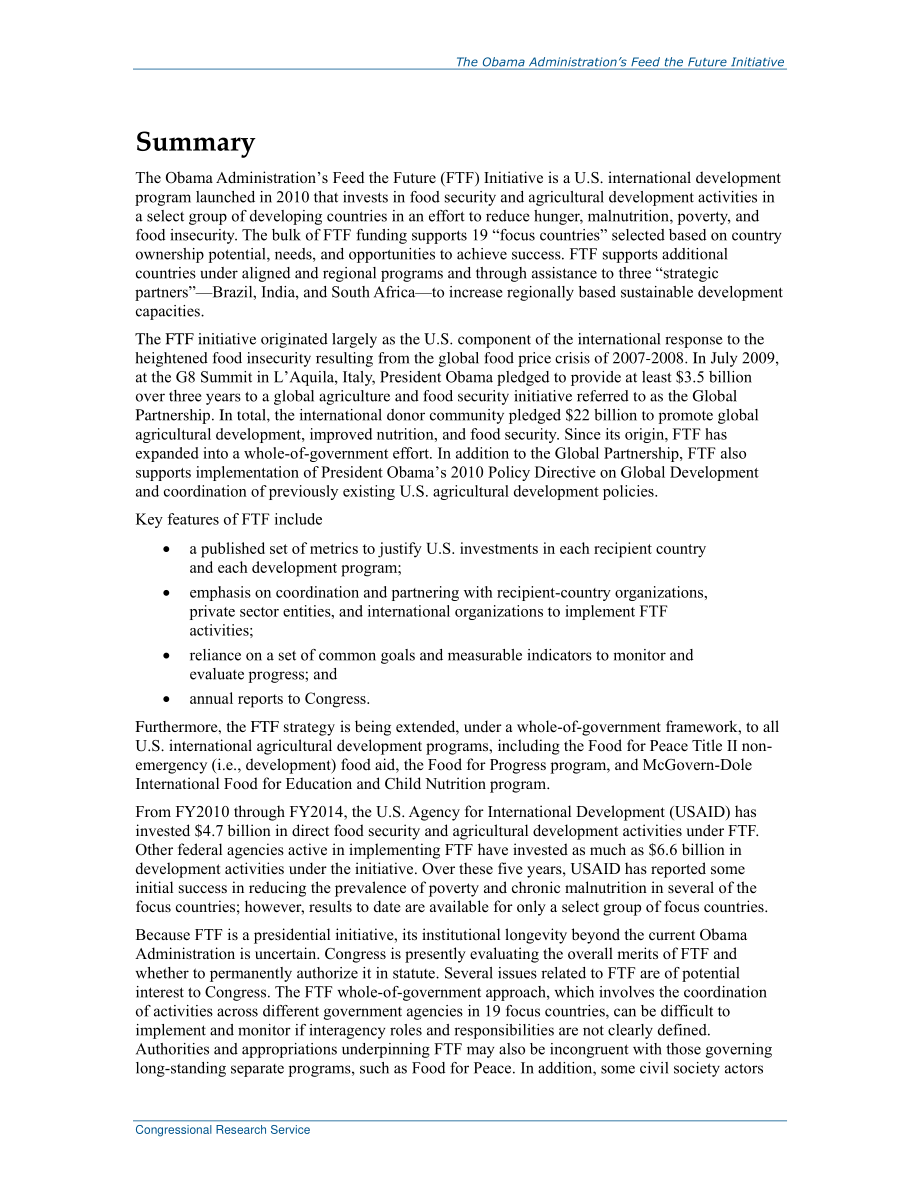 [20160725]R44216_奥巴马政府的“喂养未来”倡议.pdf_第2页