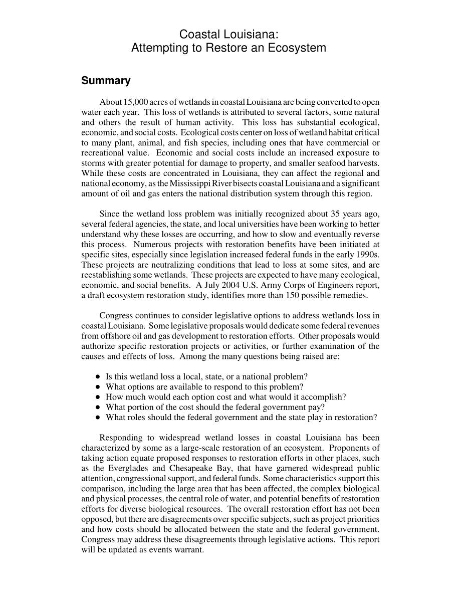 [20041025]RL32673_路易斯安那州海岸：尝试恢复生态系统.pdf_第2页
