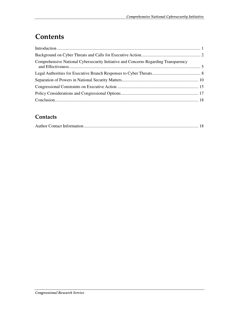 [20090310]R40427_综合国家网络安全倡议：法律授权和政策考虑.pdf_第3页