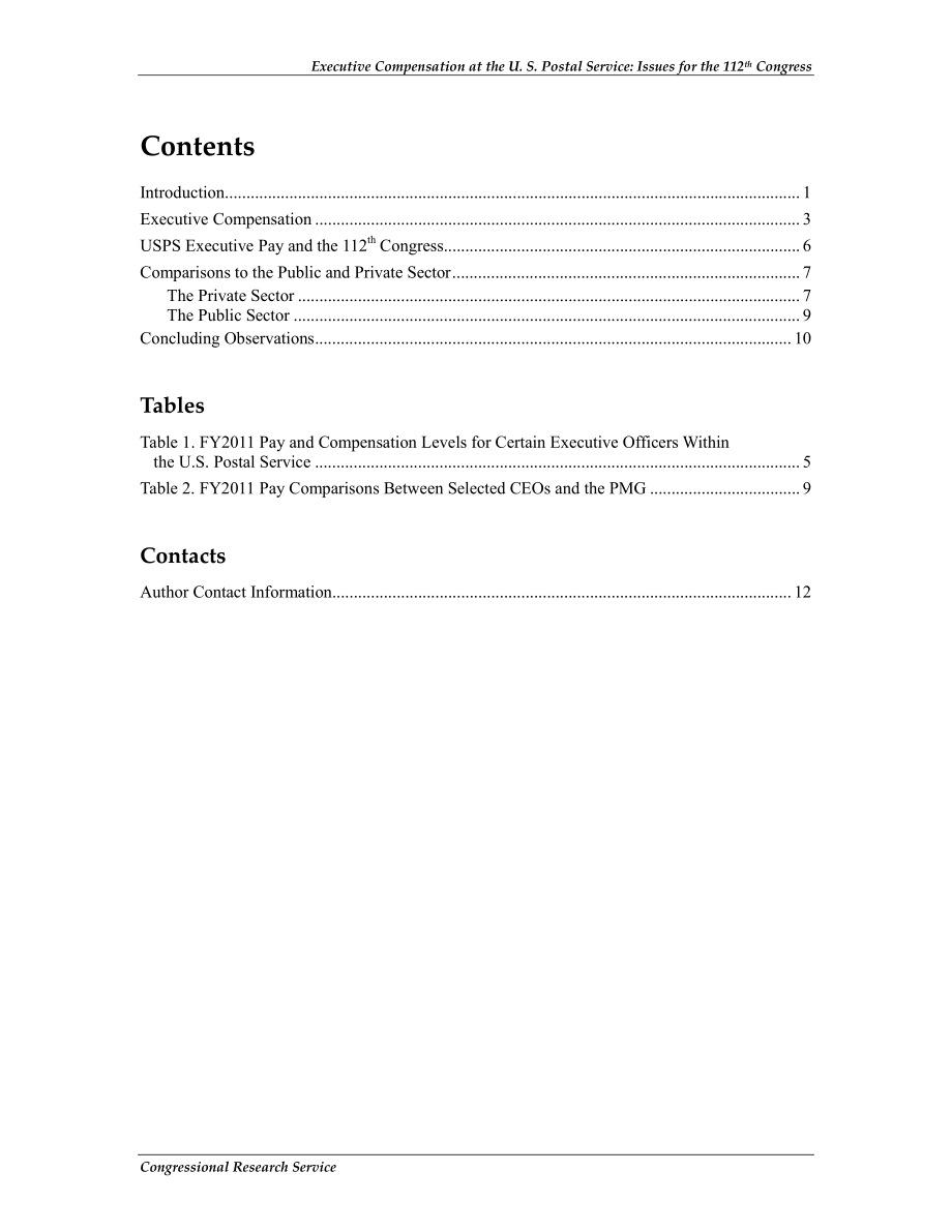 [20120723]R42623_美国邮政局高管薪酬：第112届国会议题.pdf_第3页