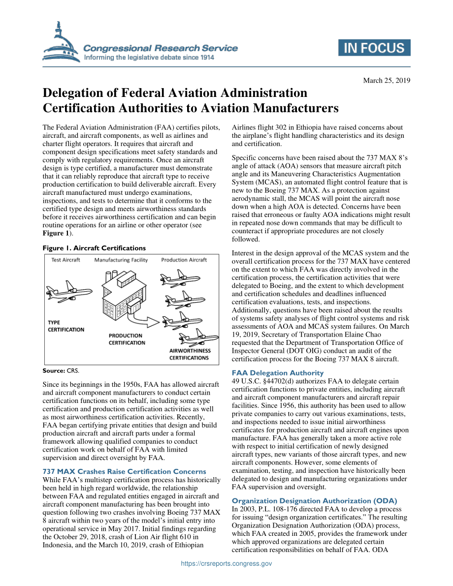 [20190325]IF11145_联邦航空管理局认证机构对航空制造商的授权.pdf_第1页