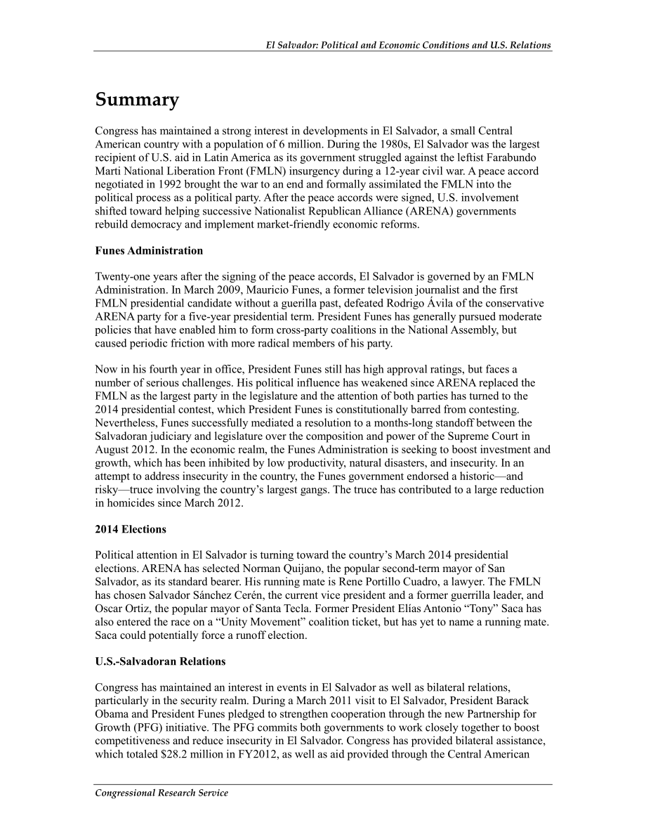 [20130405]RS21655_萨尔瓦多：政治和经济状况与美国关系.pdf_第2页