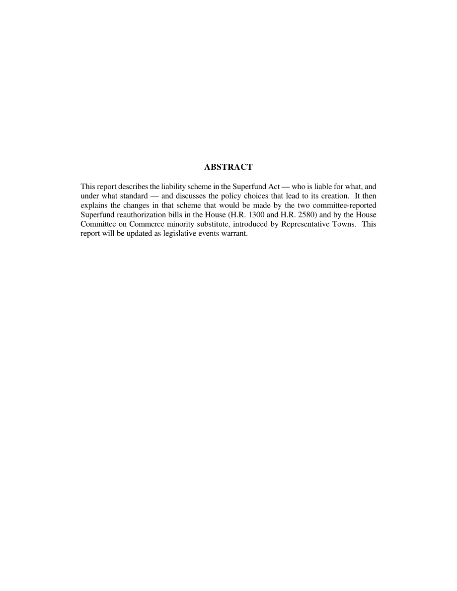 [19991221]98-136_超级基金法案重新授权：国会主要提案的责任条款.pdf_第2页