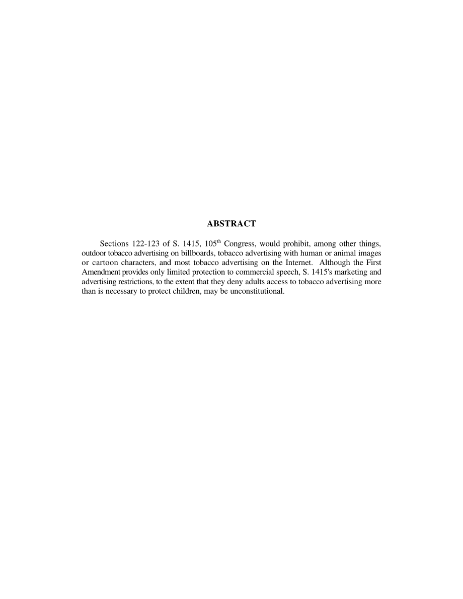 [19980515]98-466A_S.1415第105届国会中的烟草营销和广告限制：第一修正案问题.pdf_第2页