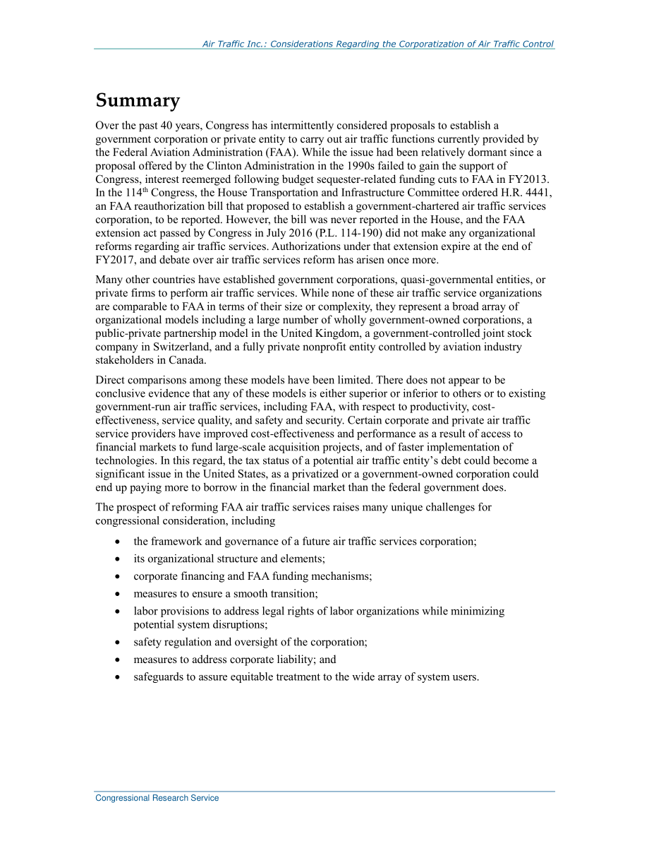 [20170516]R43844_空中交通公司：关于空中交通管制公司化的思考.pdf_第2页