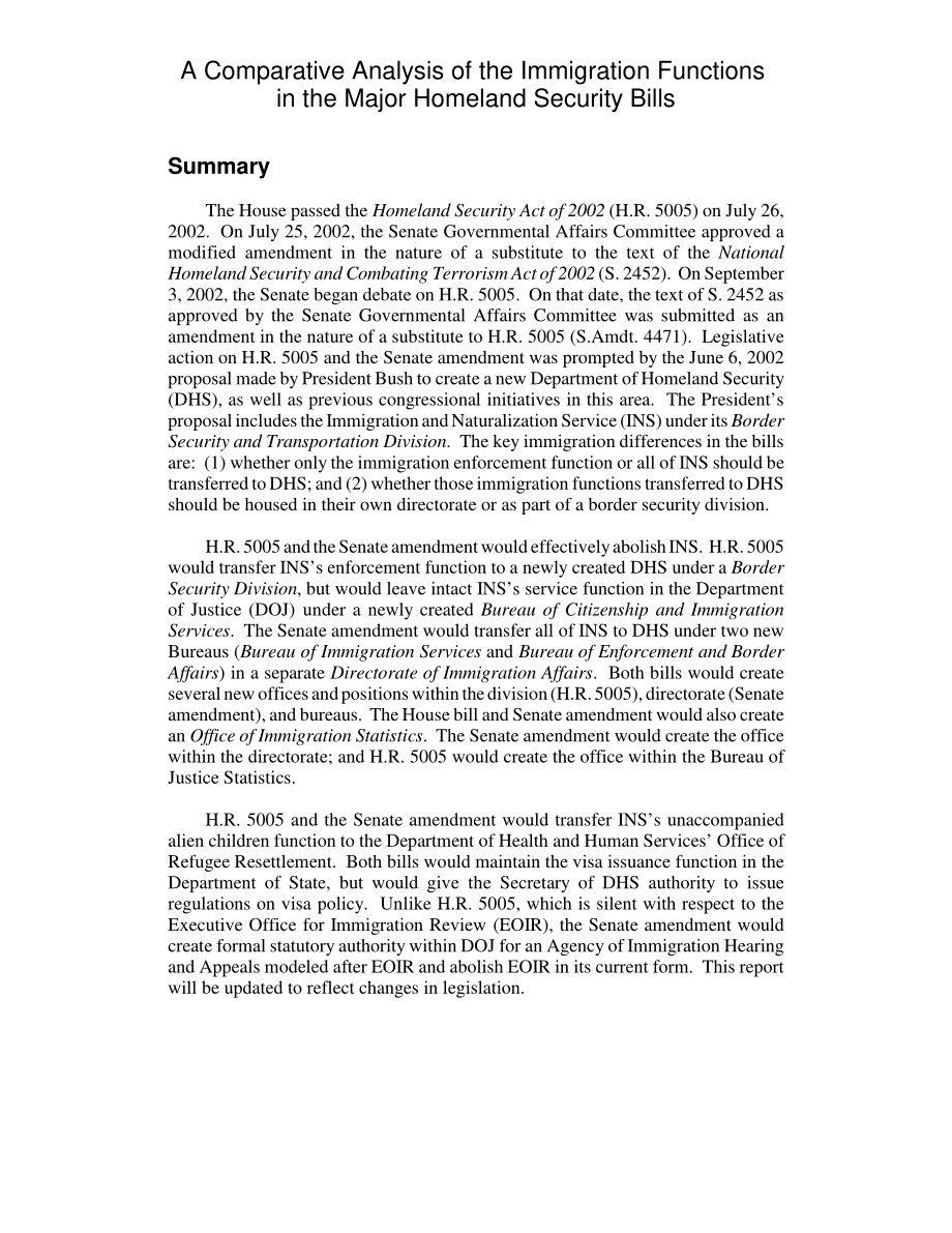 [20020930]RL31584_主要国土安全法案中移民职能的比较分析.pdf_第2页