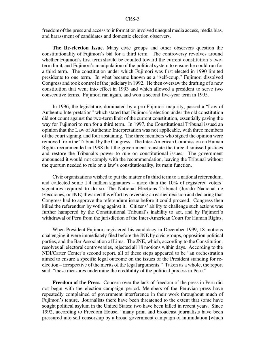 [20010116]RS20536_2000年秘鲁选举：国会关注的问题和政策方针.pdf_第3页