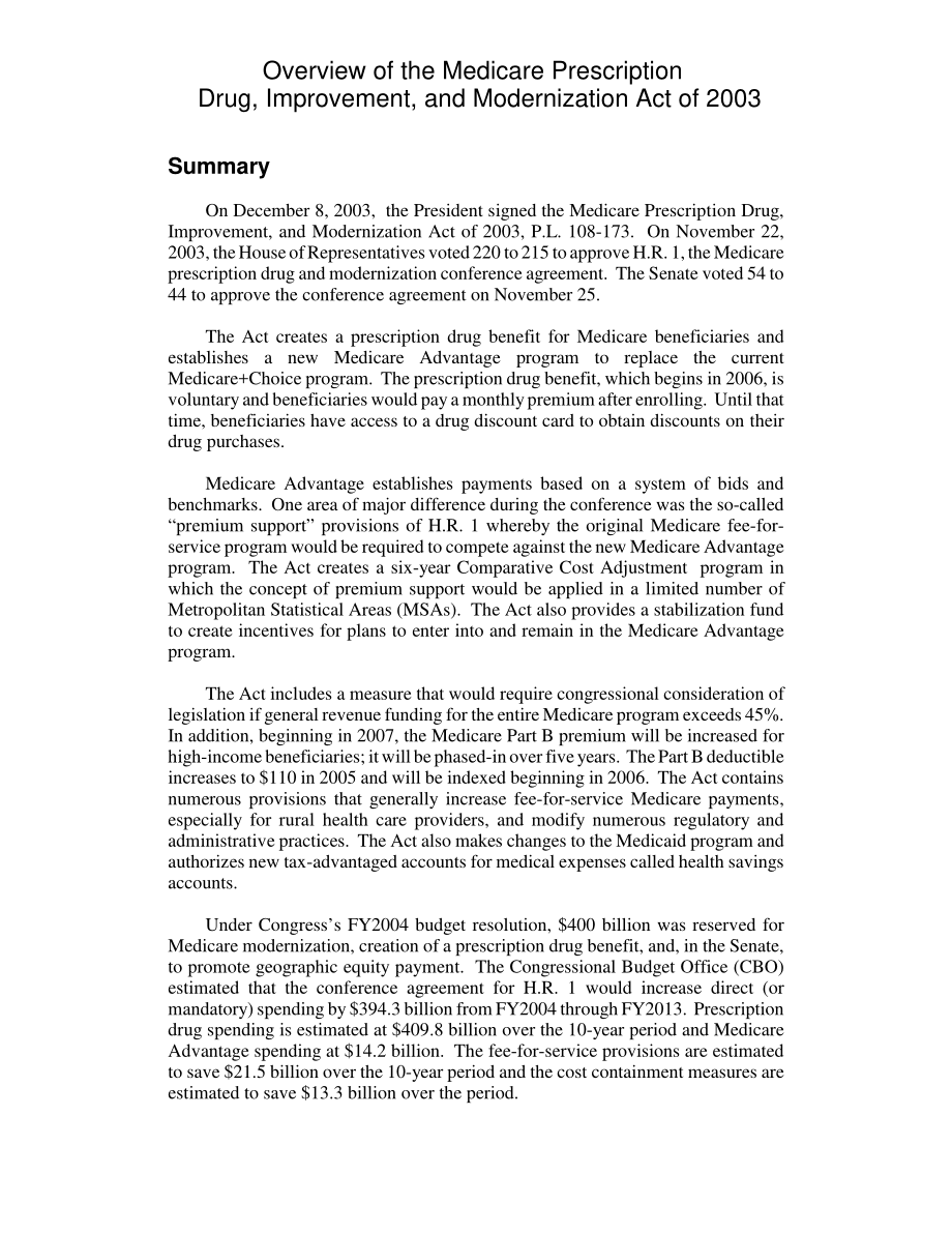 [20041206]RL31966_2003年医疗保险处方药、改进和现代化法案概述.pdf_第2页