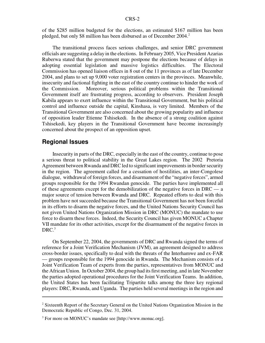 [20050322]RS22089_刚果民主共和国：过渡进程和联合国使命.pdf_第2页