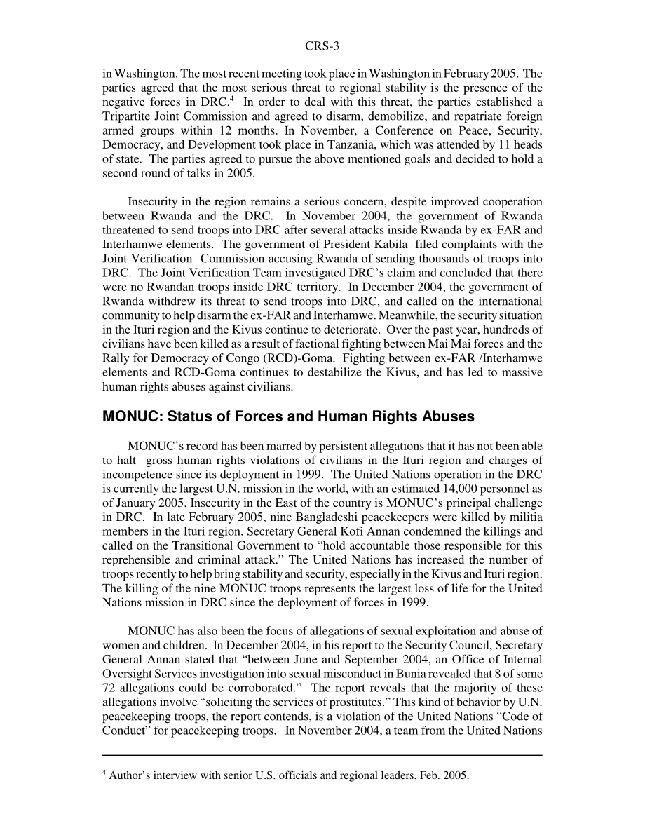 [20050322]RS22089_刚果民主共和国：过渡进程和联合国使命.pdf_第3页