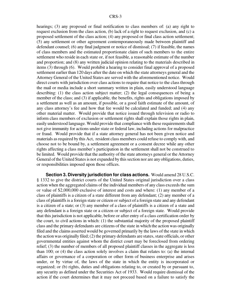 [20010221]RS20667_第106届国会集体行动和拟议改革：2000年《集体诉讼公平法》.pdf_第3页