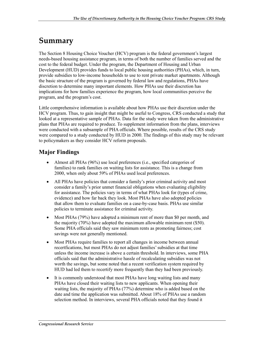 [20120411]R42481_在住房选择券计划中使用自由裁量权：CRS研究.pdf_第2页