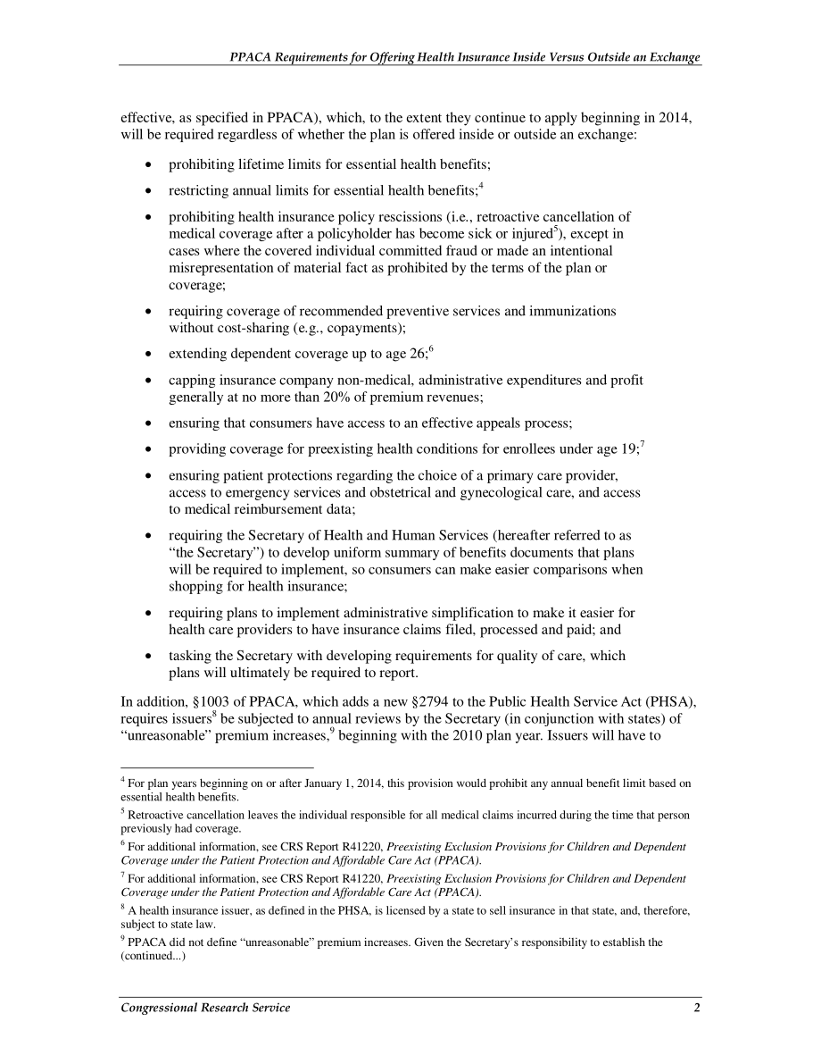 [20100921]R41269_PPACA关于在交易所内外提供健康保险的要求.pdf_第3页