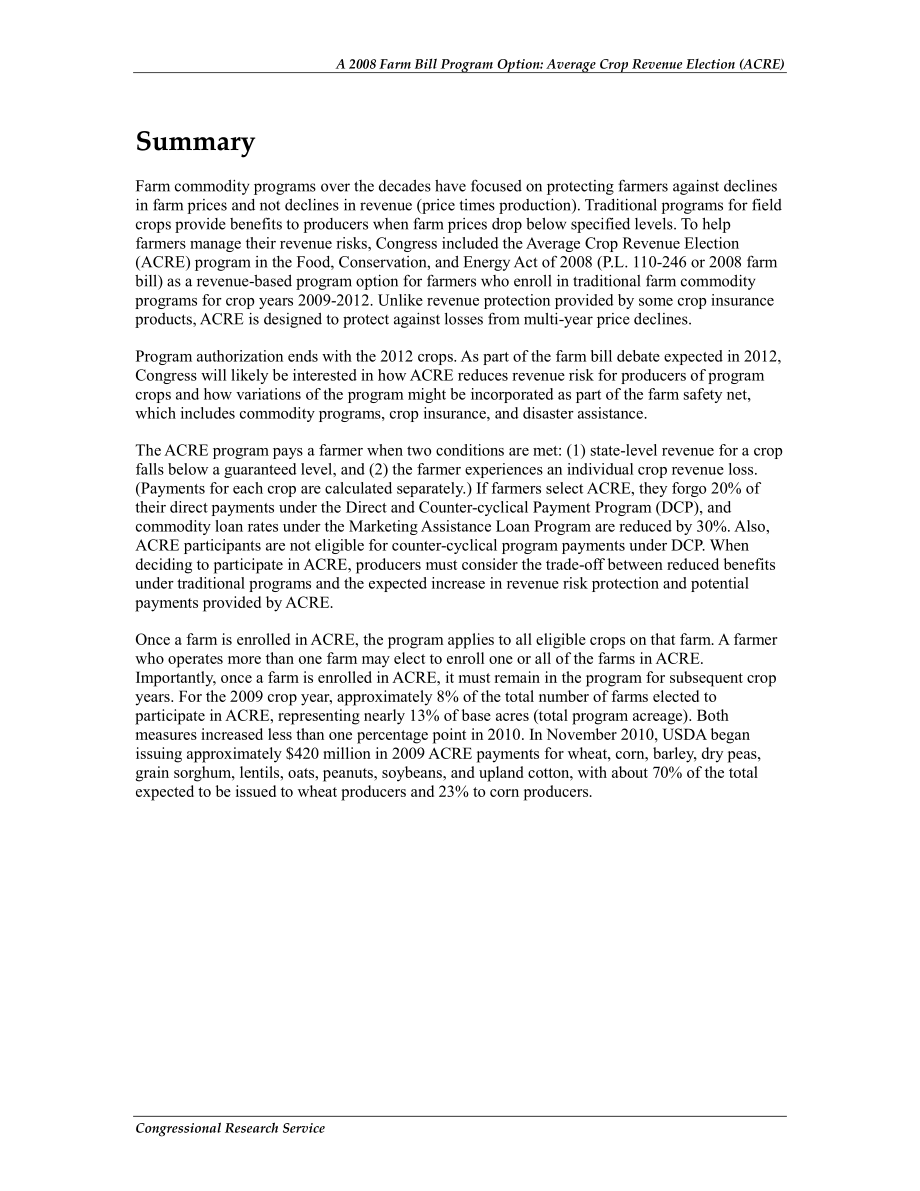 [20111216]R40422_2008年农业法案计划选项：平均作物收入选举（英亩）.pdf_第2页