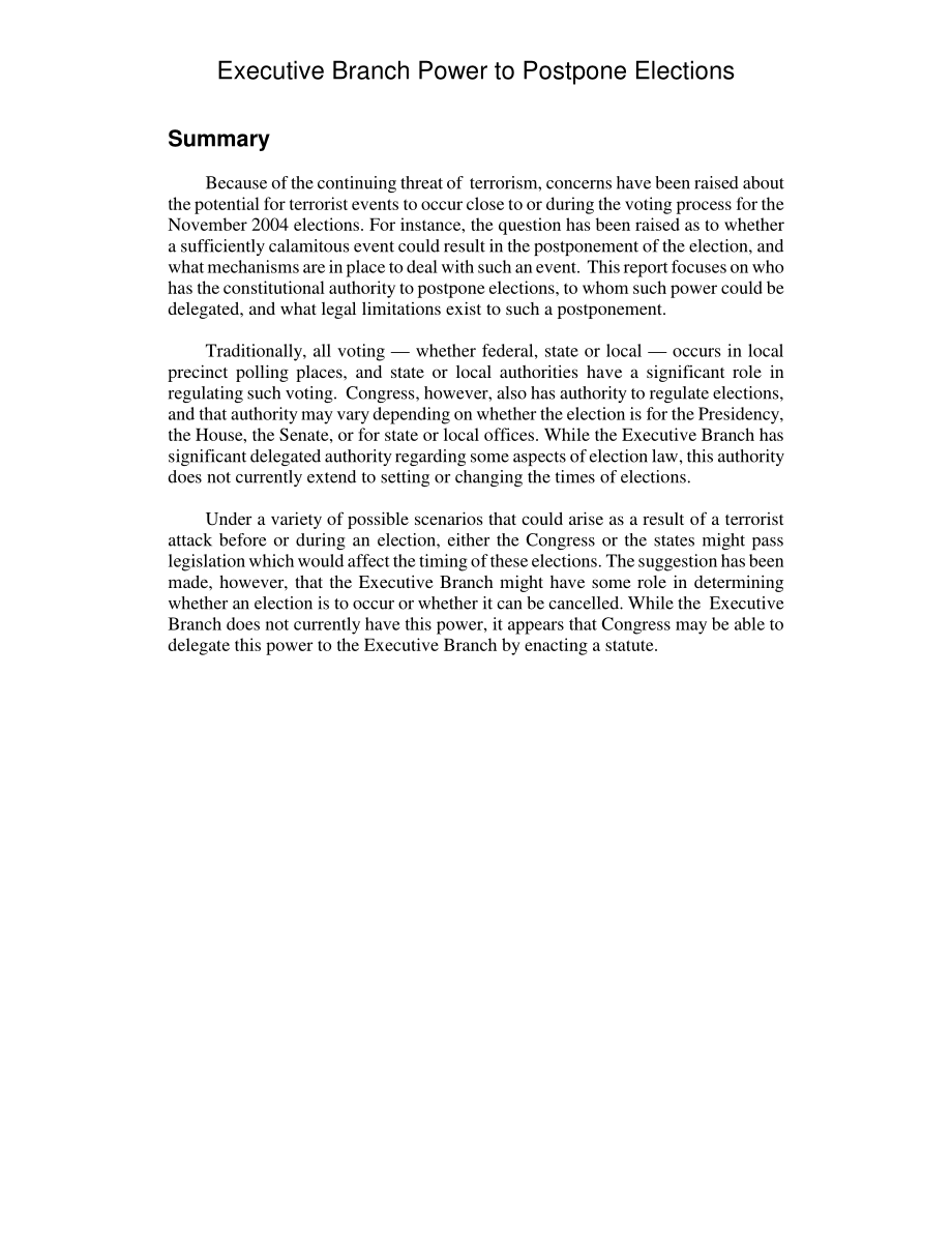 [20040714]RL32471_行政部门推迟选举的权力.pdf_第2页
