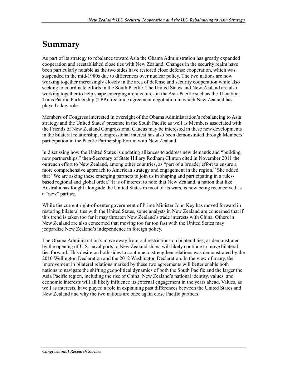 [20130308]R42993_新西兰：美国安全合作与美国亚洲再平衡战略.pdf_第2页
