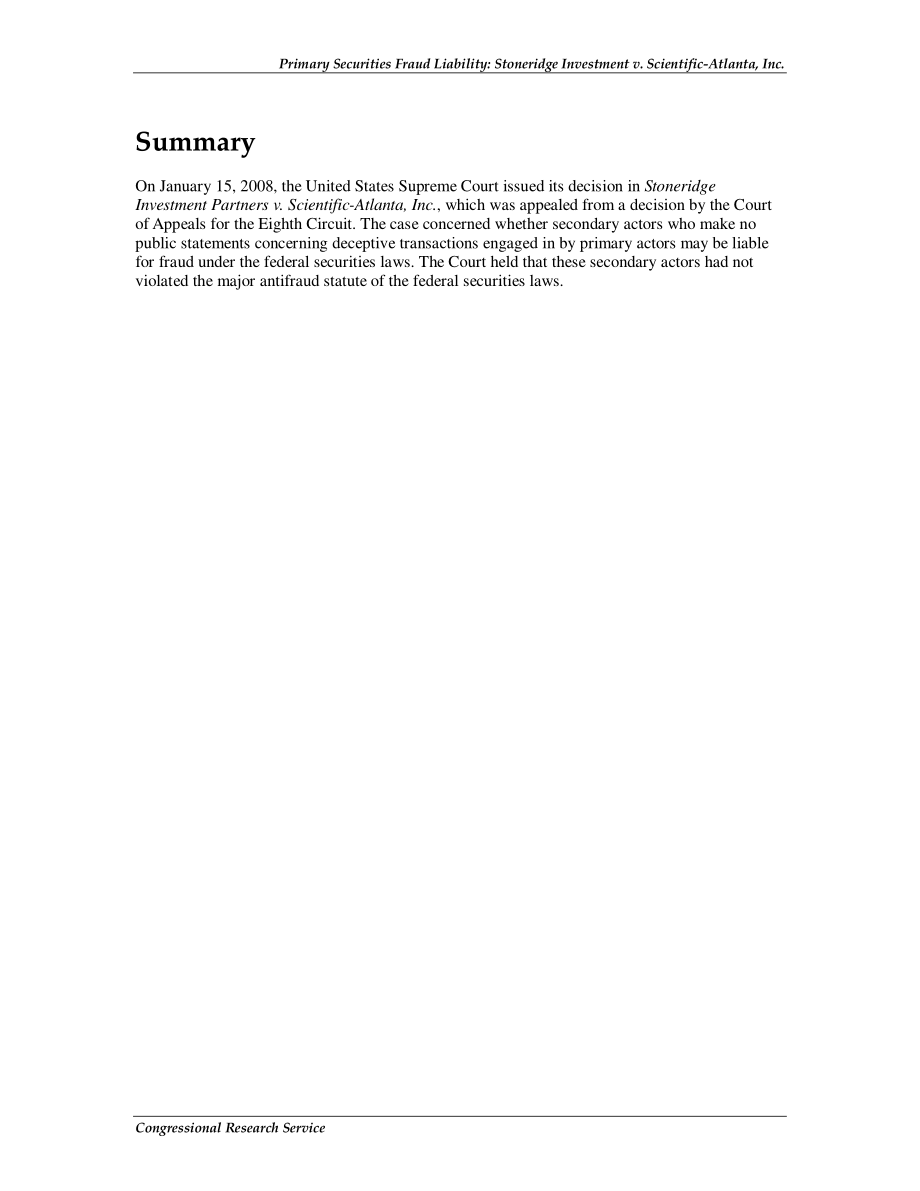[20080123]RS22723_主要证券欺诈责任：Stoneridge Investment v.Scientific Atlanta股份有限公司.pdf_第2页