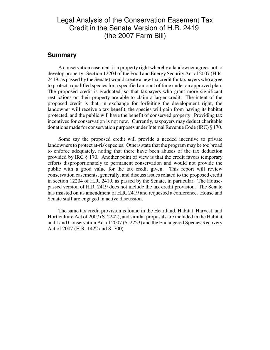 [20080124]RL34338_参议院版H.R.保护地役权税收抵免的法律分析2419（2007年农业法案）.pdf_第2页