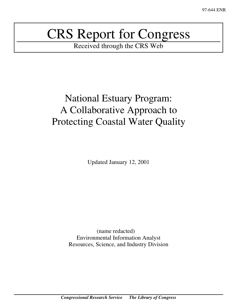 [20010112]97-644_国家河口计划：海岸水质保护的合作方法.pdf_第1页